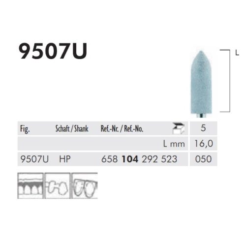 9507U 050 HP 104 Универсальный полир (5шт) Meisinger Одношаговый/ Карбид кремния / Среднее зерно