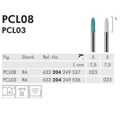 PCL03 023 RA 204 полир для профилактики (5шт) Meisinger (Майзингер) Средний