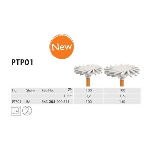 PTP01 100 RA Twist / Твист полир для профилактики (10шт) Meisinger (Майзингер) D10мм/ Карбид кремния