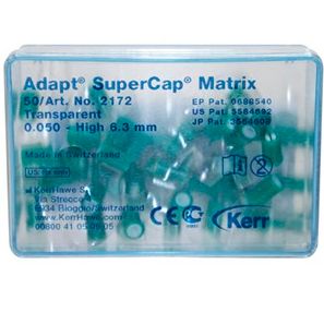 Adapt SuperCap Matrix - матрицы прозрачные (зеленые) толщина 0,05 мм высота 6,3 мм 50 шт Kerr