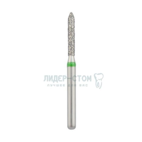 885-014C-FG Бор алмазный NTI Цилиндр остроконечный D1,4мм / Грубый(Зеленый)