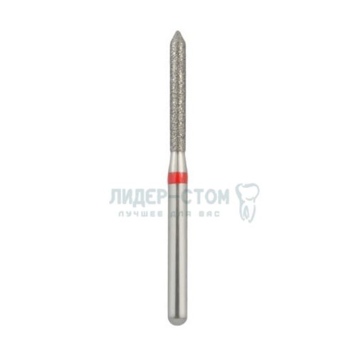 886-014F-FG Бор алмазный NTI Цилиндр остроконечный D1,4мм / Мелкое зерно(Красный)