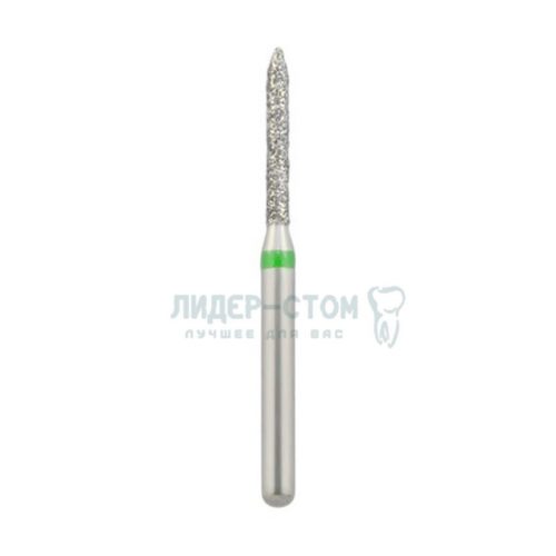 885-012C-FG Бор алмазный NTI Цилиндр остроконечный D1,2мм / Грубый(Зеленый)