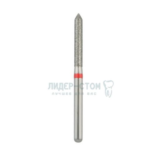 886-016F-FG Бор алмазный NTI Цилиндр остроконечный D1,6мм / Мелкое зерно(Красный)