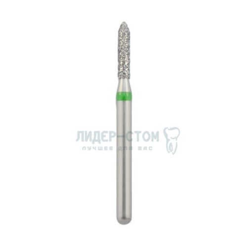 884-012C-FG Бор алмазный NTI Цилиндр остроконечный D1,2мм / Грубый(Зеленый)