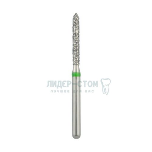 886-014C-FG Бор алмазный NTI Цилиндр остроконечный D1,4мм / Грубый(Зеленый)