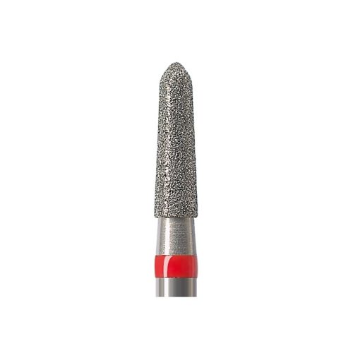 877K-016F-FG Бор алмазный NTI Торпеда коническая D1,6мм / Мелкое зерно(Красный)