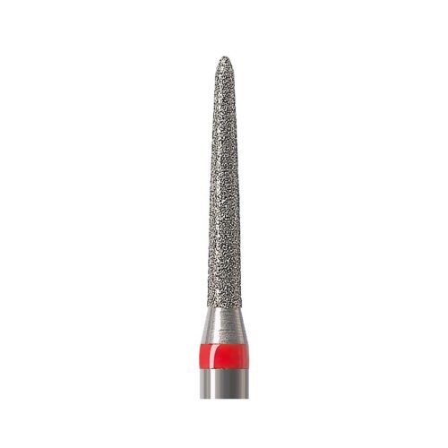 878K-012F-FG Бор алмазный NTI Торпеда коническая D1,2мм / Мелкое зерно(Красный)
