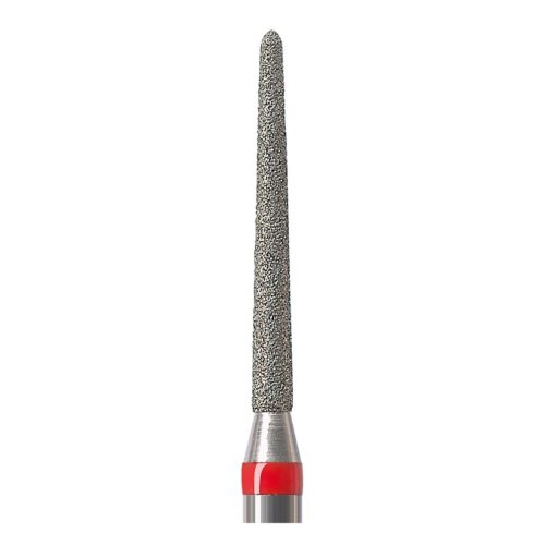 879K-012F-FG Бор алмазный NTI Торпеда коническая D1,2мм / Мелкое зерно(Красный)