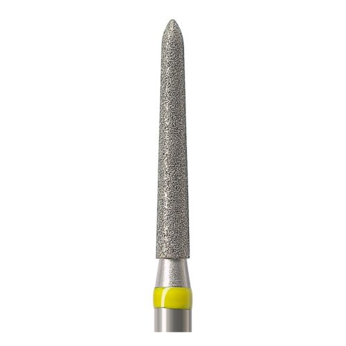 879K-016SF-FG Бор алмазный NTI Торпеда коническая D1,6мм / Сверхмелкое зерно(Желтый)
